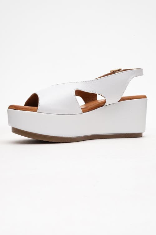 Forever & Always Shoes Brad Leather Platform Sandal In White