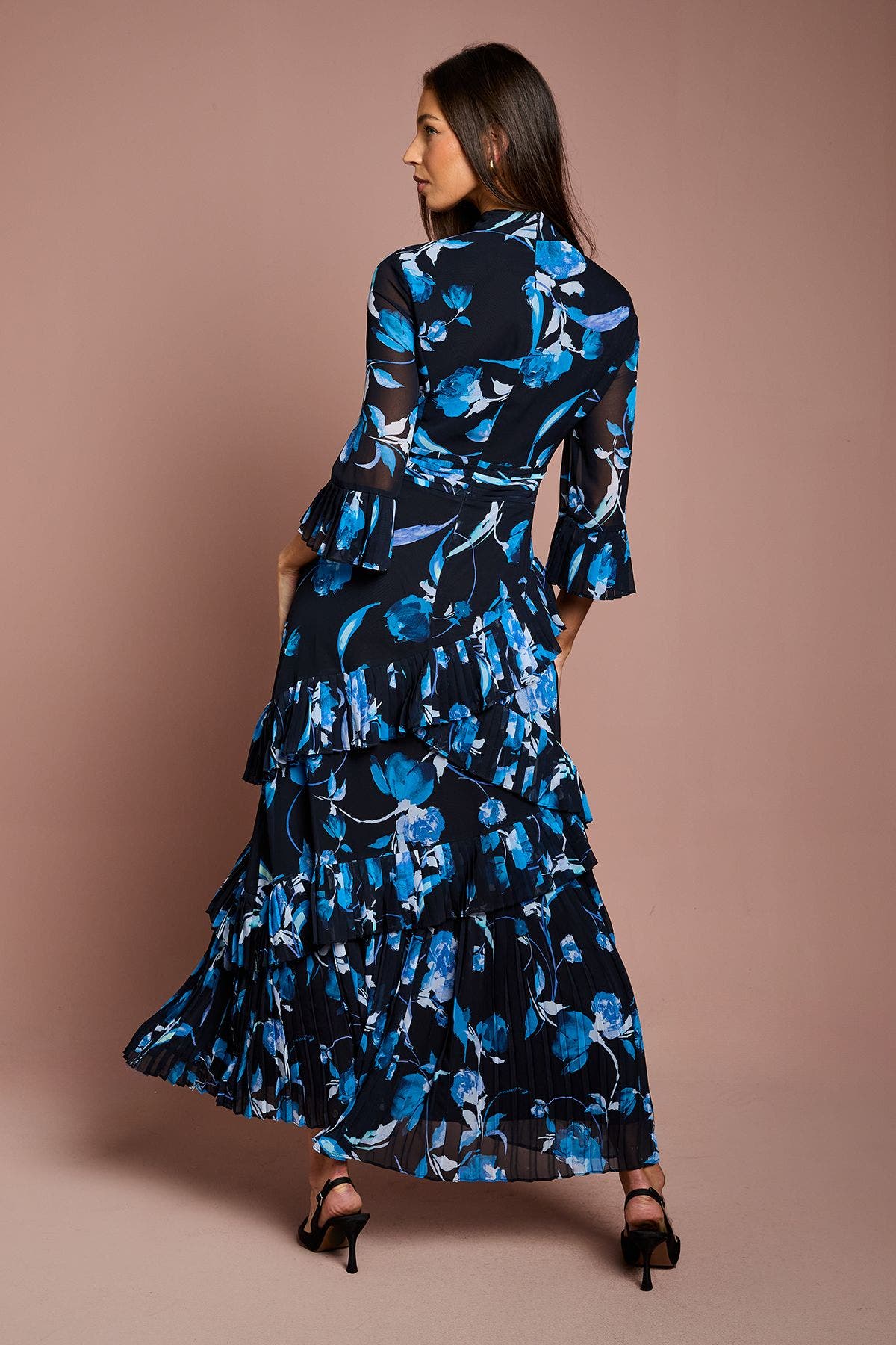 Pleated Frill Chiffon Maxi Dress - image 2
