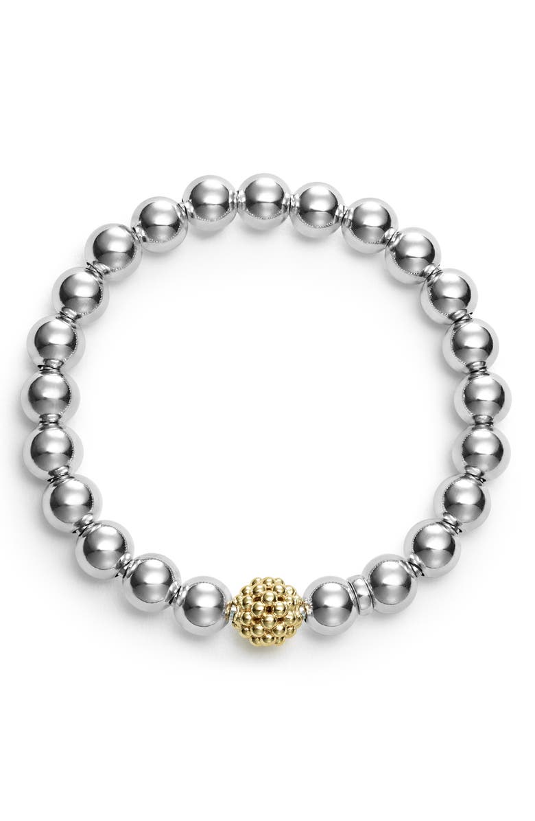 LAGOS Signature Caviar Stretch Bracelet, Alternate, color, Two-Tone