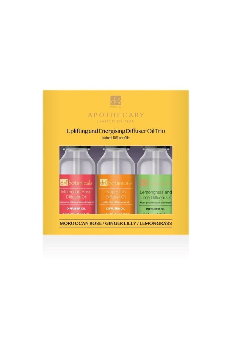 DR BOTANICALS Uplifting & Energising Diffuser Oil Trio for Anti-Aging, Brightening, Main, color, White