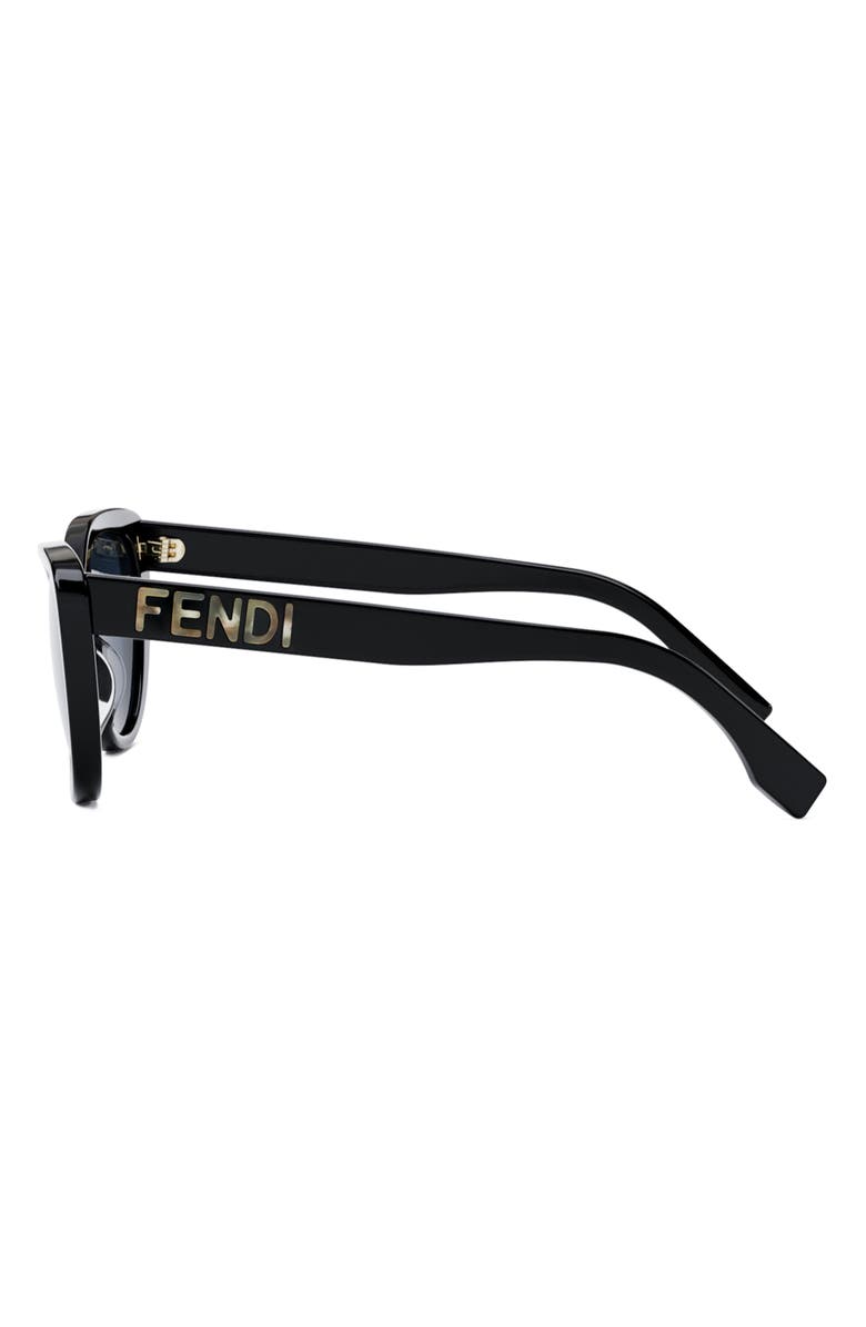 Fendi 'Fendi Lettering 55mm Cat Eye Sunglasses, Alternate, color,