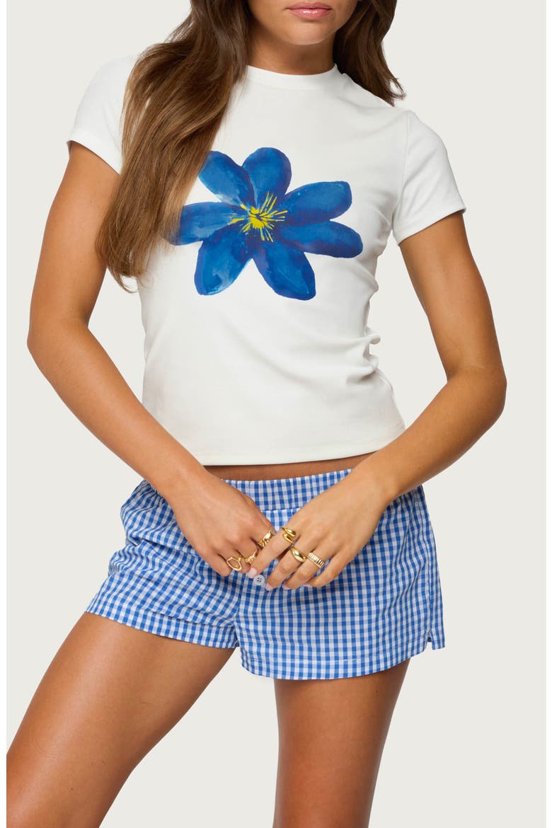 Marelle Flower Graphic T-Shirt, Main, color, WHITE