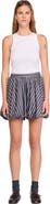 SANDRO Striped rhinestone bubble skirt