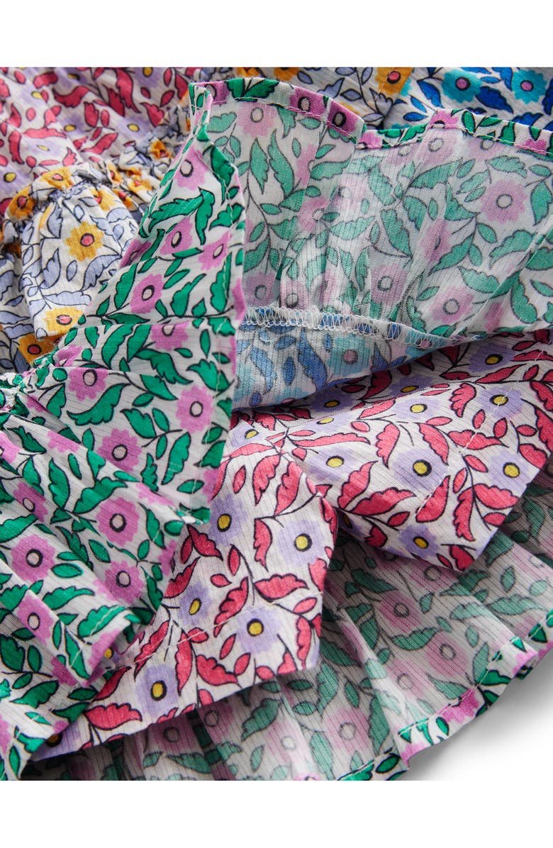 Mini Boden Kids' Print Tiered Cotton Skort, Alternate, color, Hotchpotch Floral