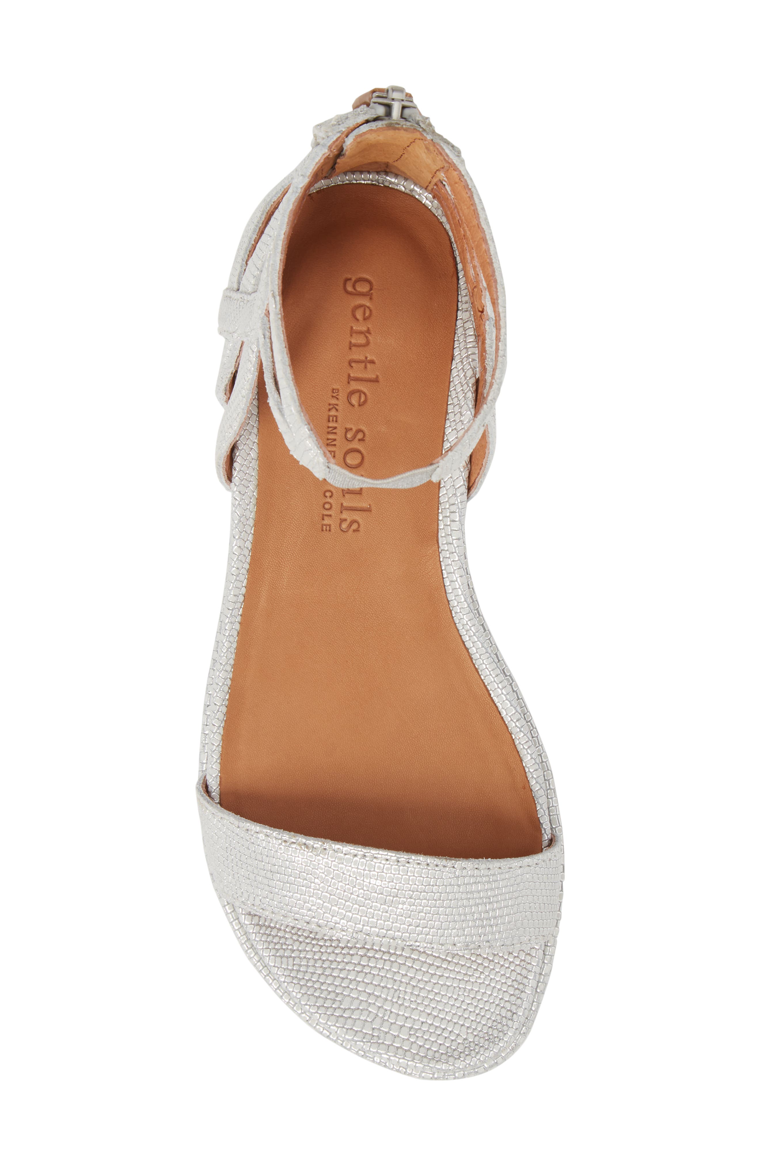 by Kenneth Cole Larissa Sandal, Alternate, color, WHITE/ SILVER LEATHER