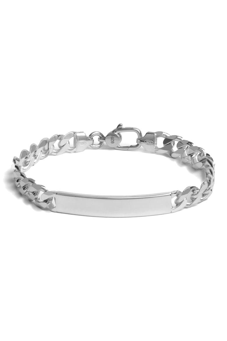 Men's Avenues Engravable ID Bracelet, Main, color, SILVER