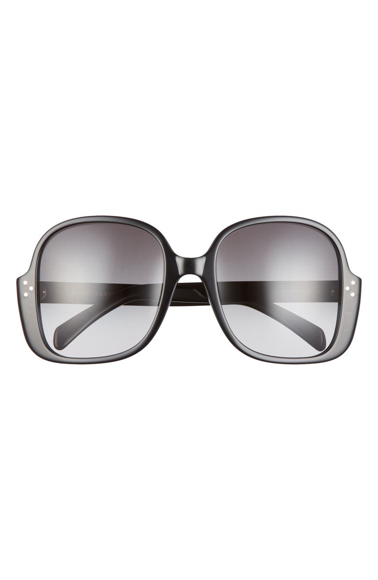 CELINE 58mm Gradient Round Sunglasses, Main, color, 