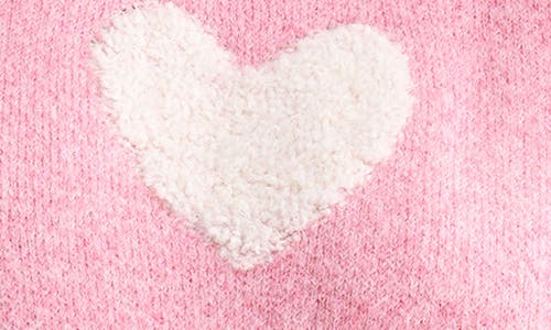 Lush Heart Crewneck Sweater In Pink