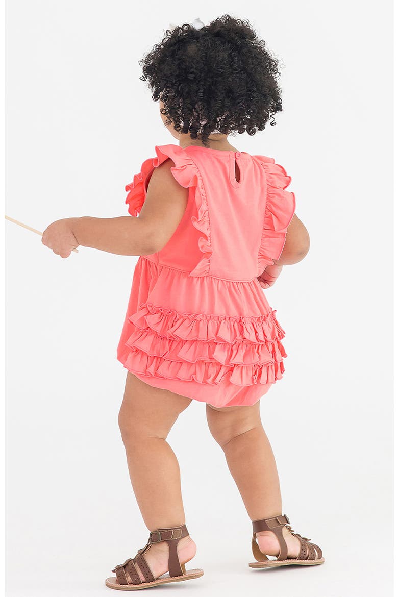 Ruffle Cotton Bubble Romper, Alternate, color, PINK