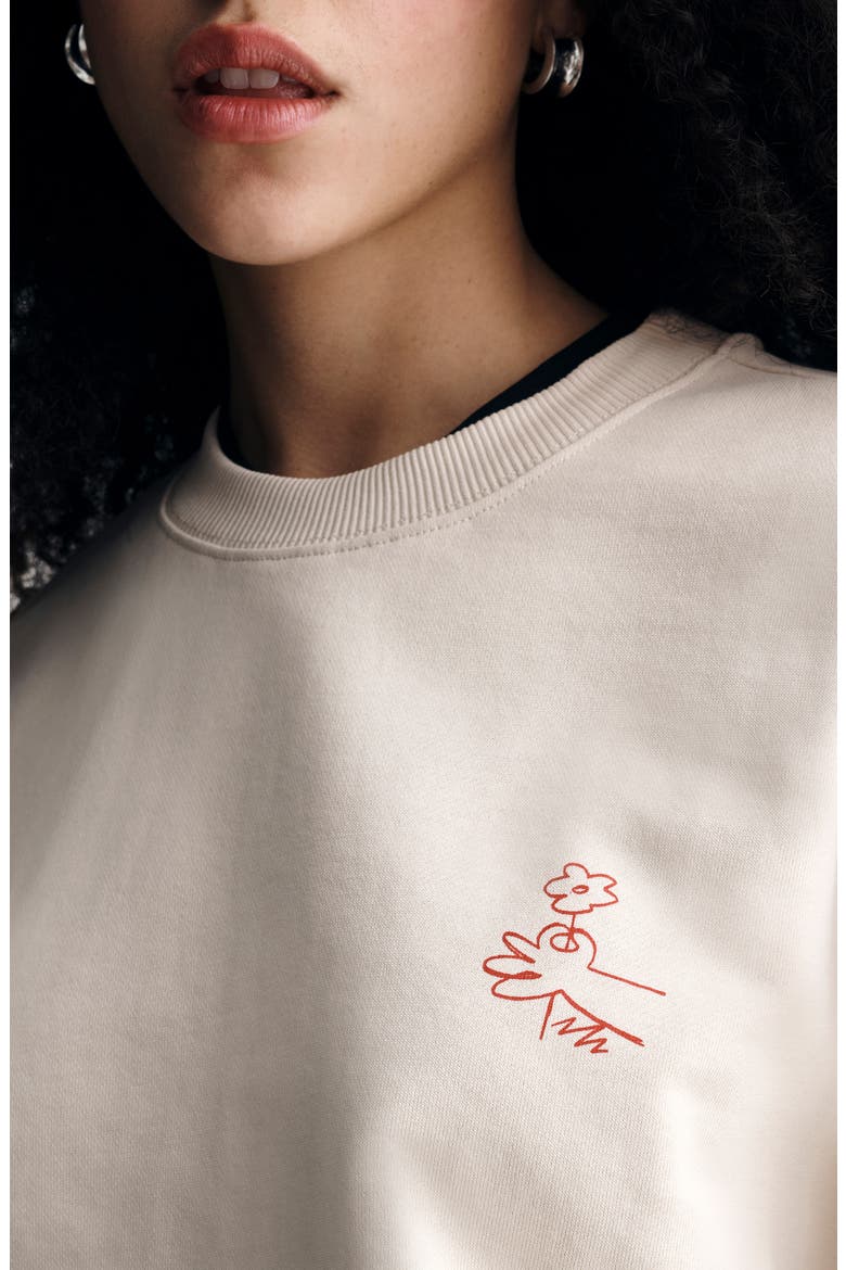Oversize Graphic Sweatshirt, Alternate, color, SANDSHELL