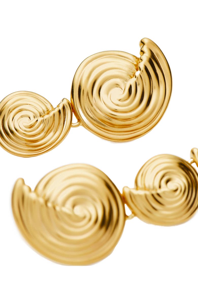 Missoma Spiral Statement Drop Earrings, Alternate, color, Gold