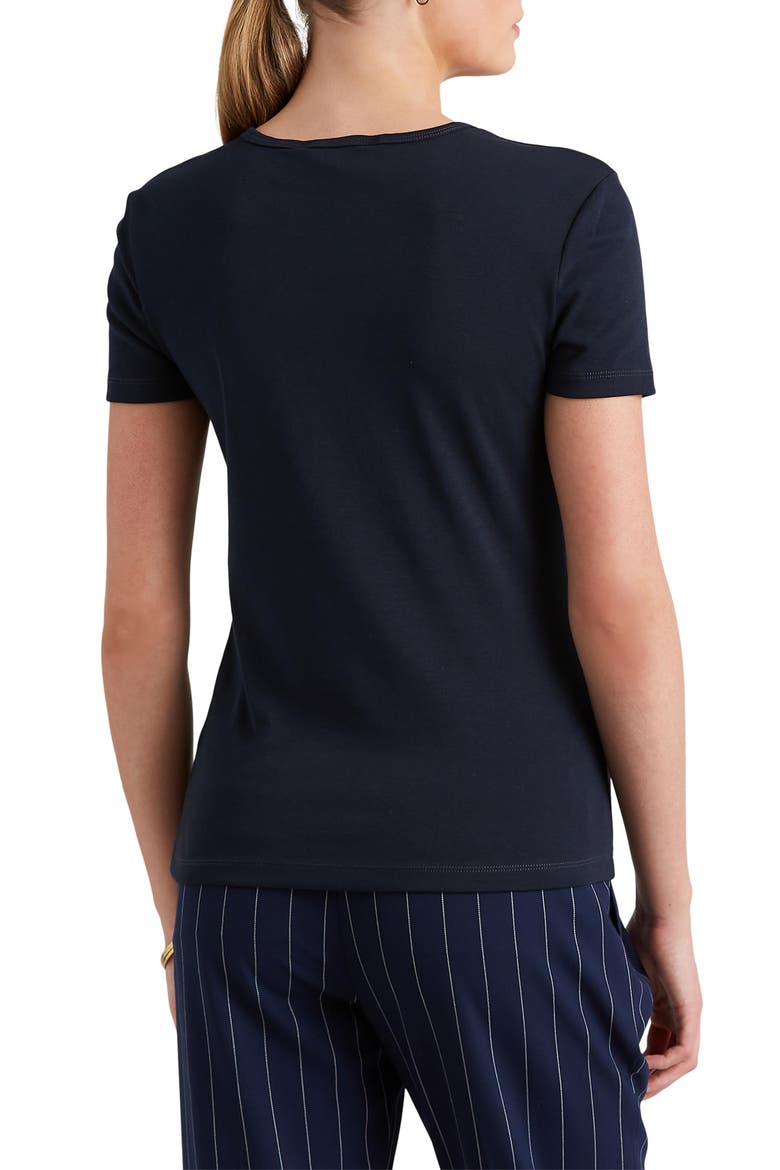 Cotton Blend T-Shirt, Alternate, color, LAUREN NAVY