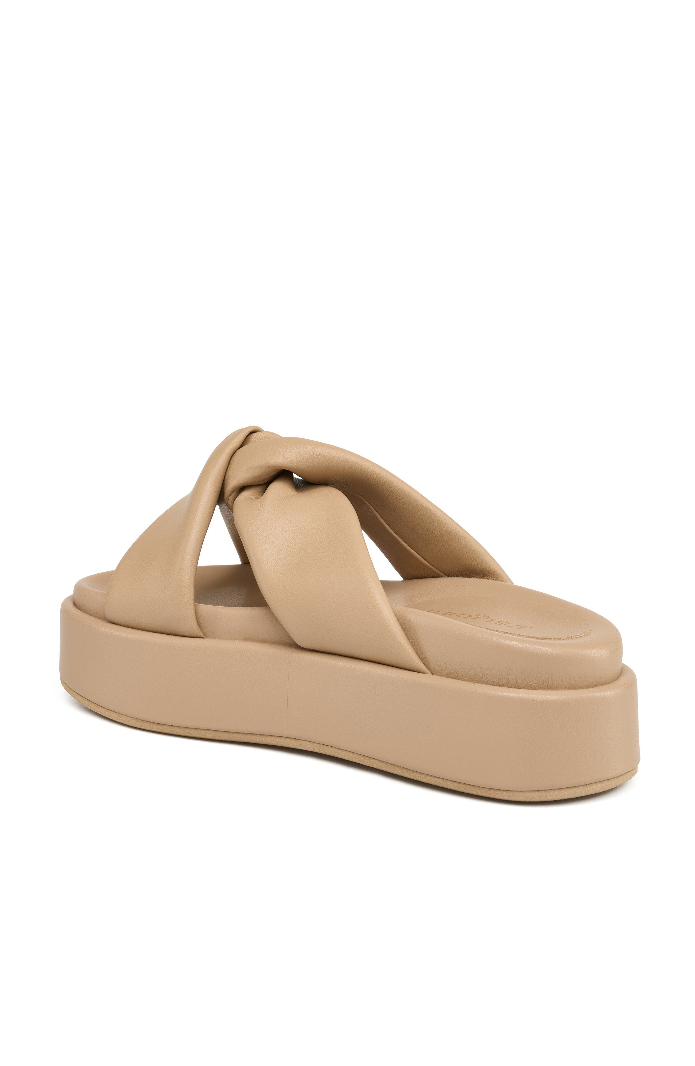 Yvette Leather Platform Sandal, Alternate, color, Sand