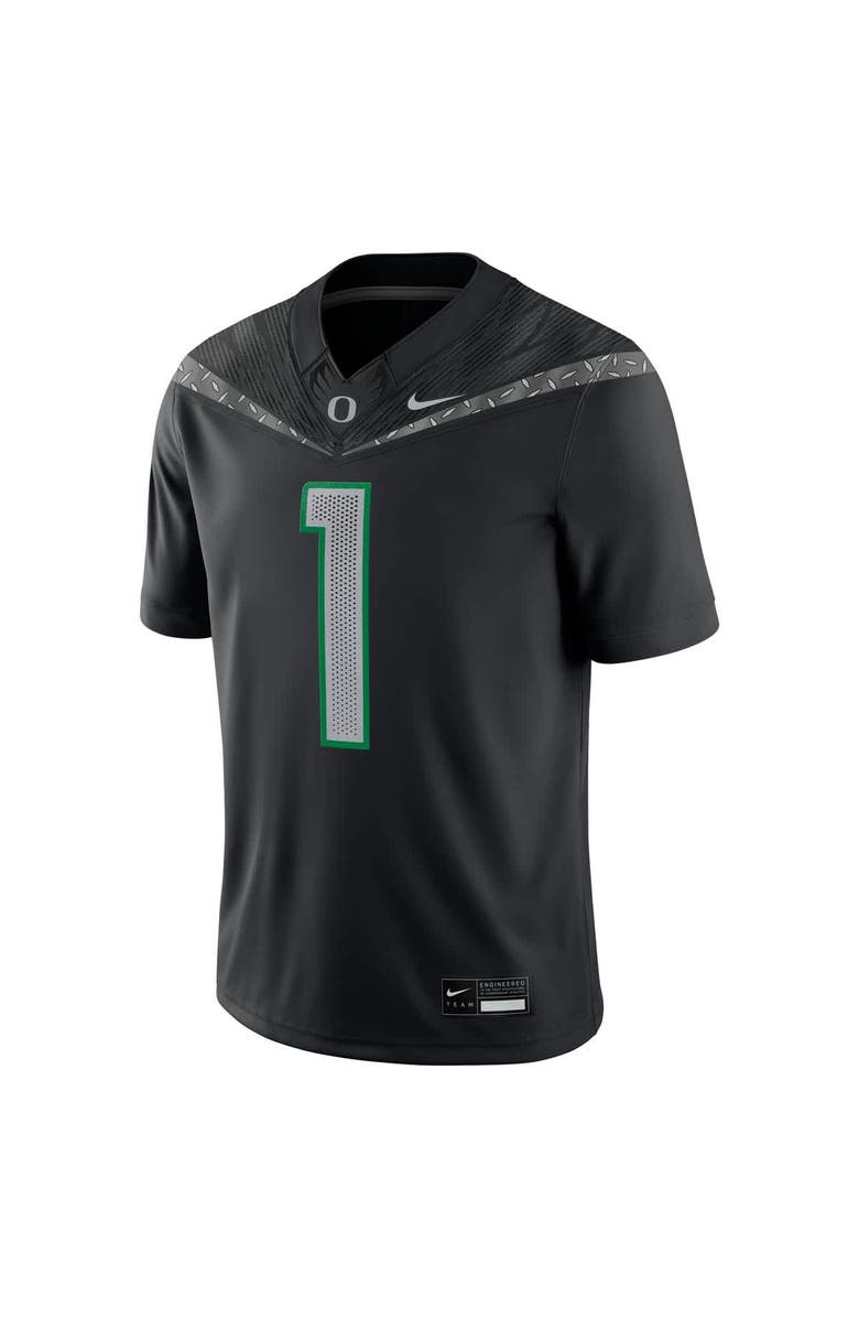 Nike Men's Nike #1 Black Oregon Ducks Game Jersey, Alternate, color, Black