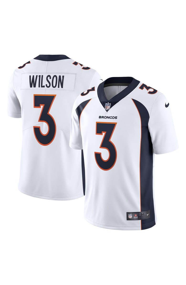 Nike Men's Nike Russell Wilson White Denver Broncos Team Vapor Limited Jersey, Main, color, 