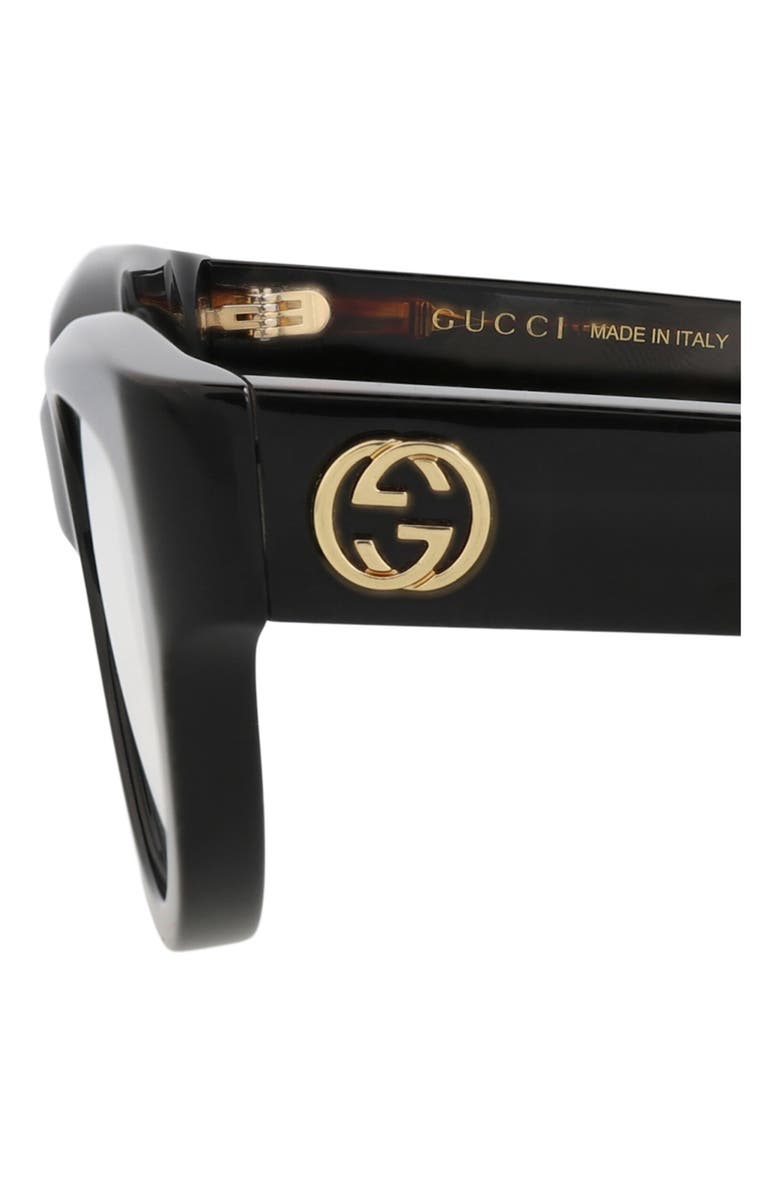 Gucci Optical Glasses, Alternate, color, Black Havana Transparent