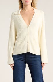 rag & bone Cynthia Johnny Collar Cable Knit Cardigan
