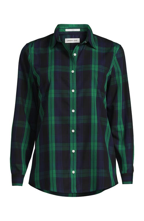 Lands' End No Iron Supima Cotton Long Sleeve Shirt In Green