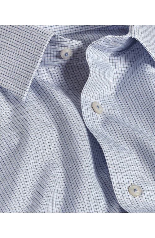 David Donahue Slim Fit Dobby Micro Check Dress Shirt In Blue/sky
