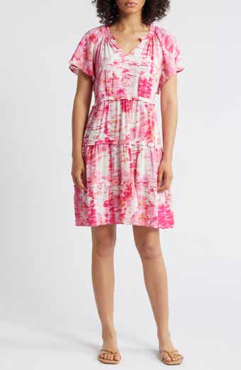 beachlunchlounge Women's Camila Floral Flutter Sleeve Dress