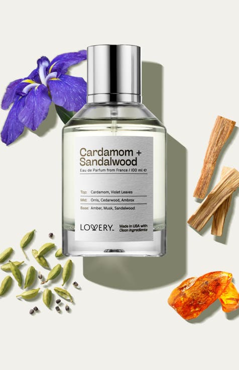 Cardamom Sandalwood Eau de Parfum, Made in USA, 3.4 oz
