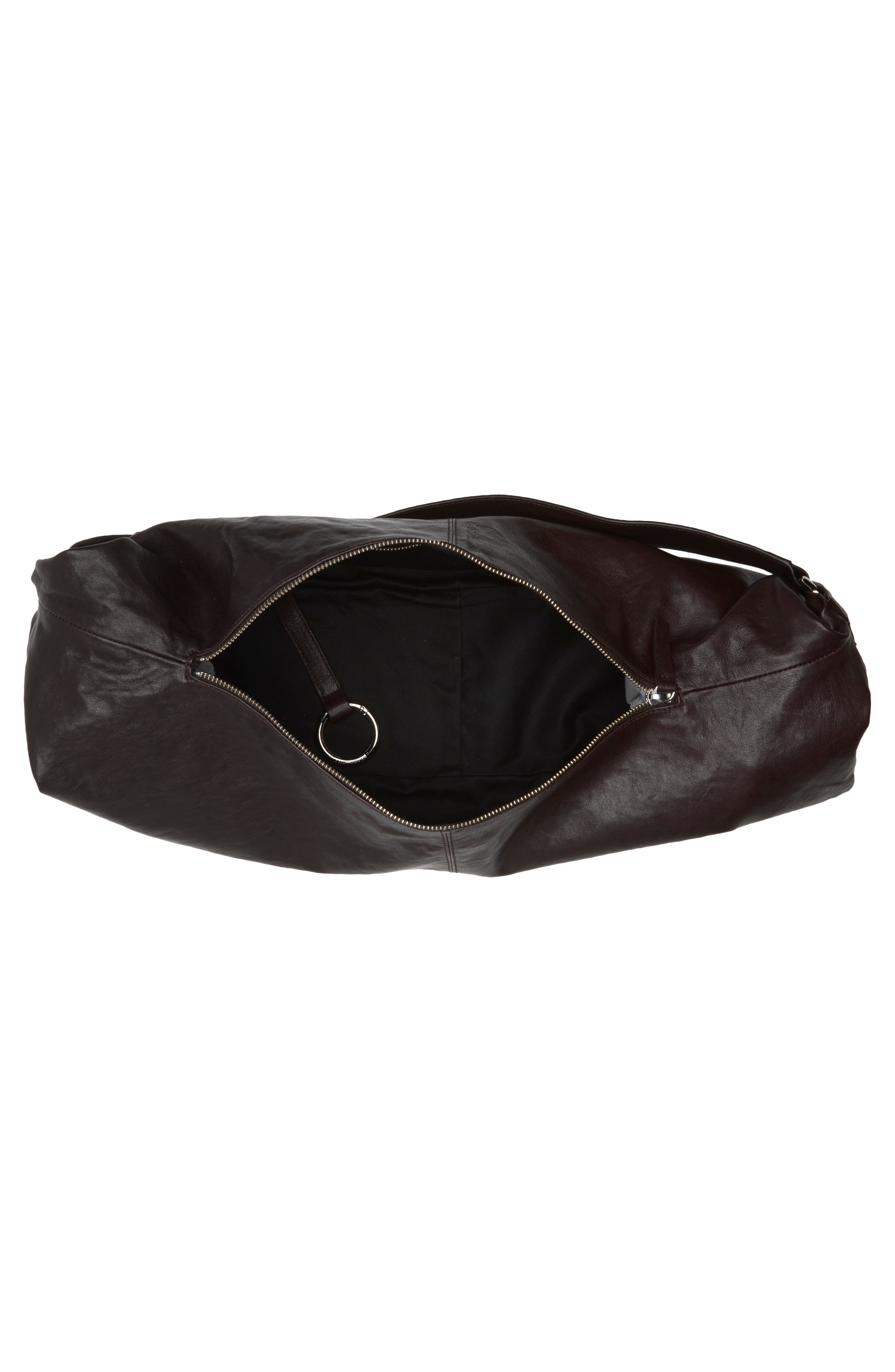 Dry Leather Shoulder Bag, Alternate, color, BROWN