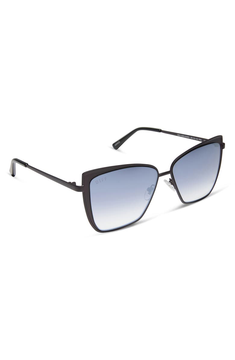 DIFF 58mm Square Sunglasses, Alternate, color, Matte Dusk Metal