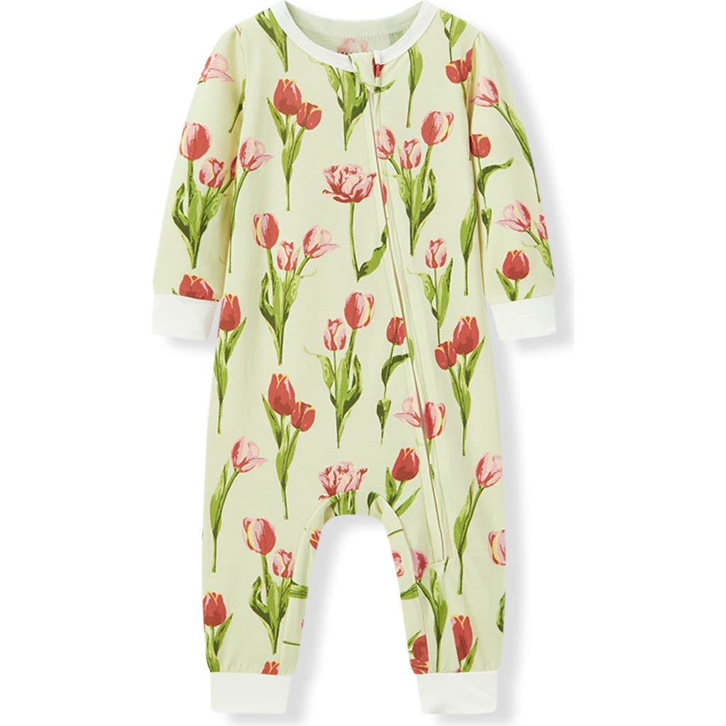 Milkbarn Luxe Stretch Zipper Pajama In Green