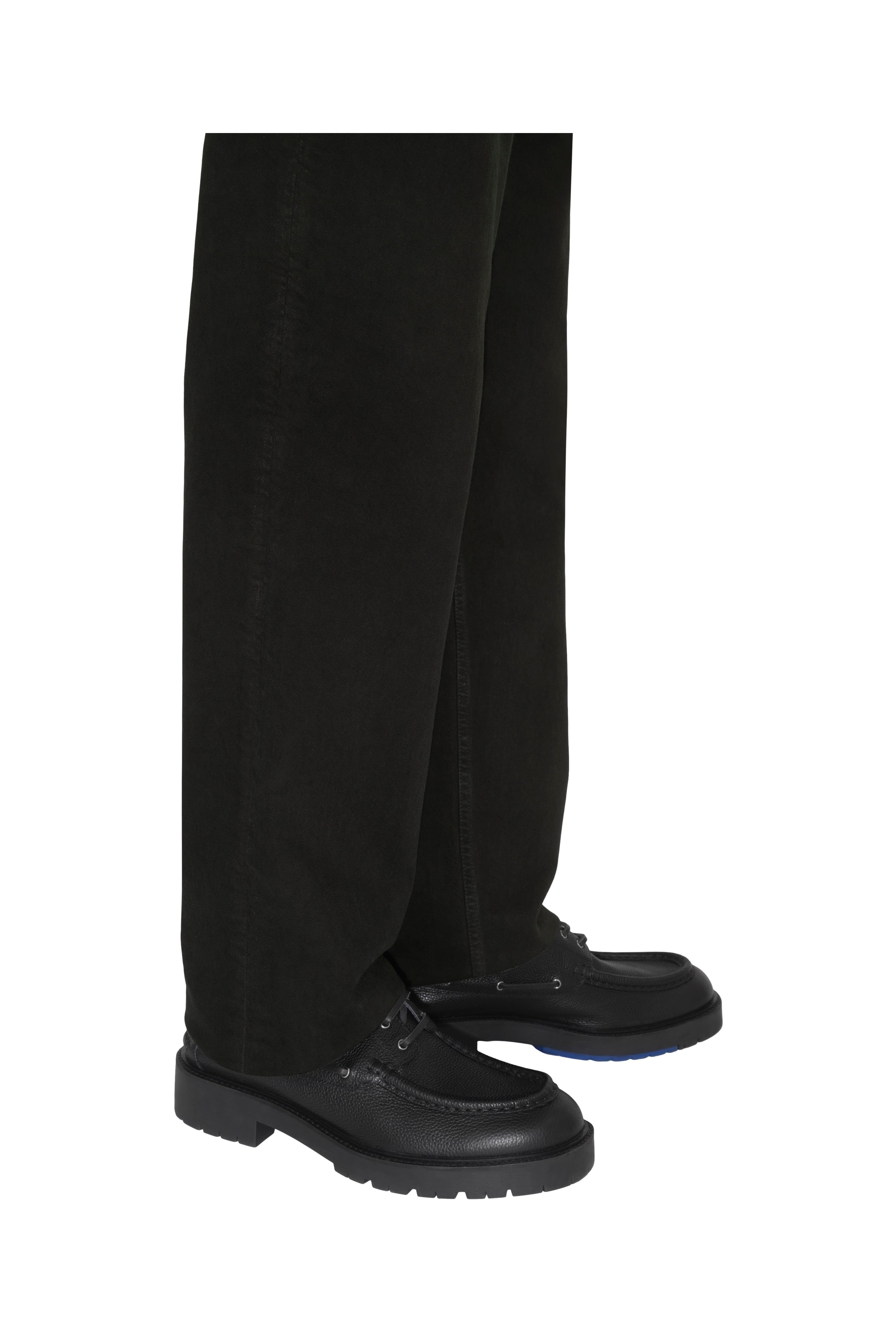 Burberry Leather Raft Boat Shoes, Alternate, color, 