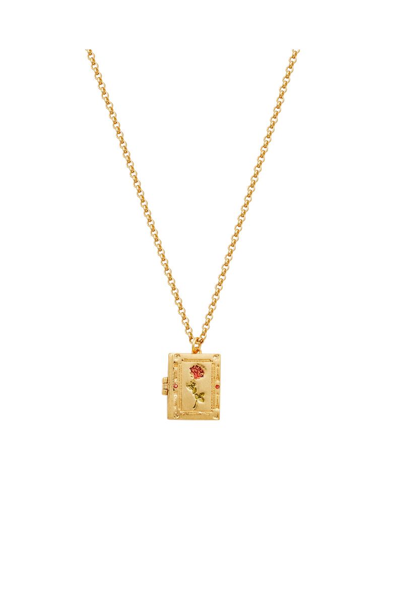 Secret Diary Locket Necklace, Main, color, Gold