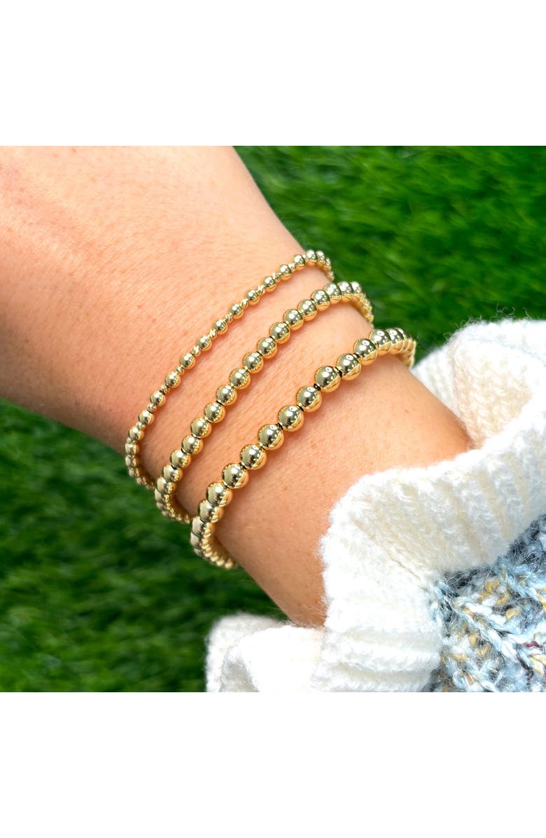 The Lovery Fine Jewelry Mini Gold Ball Bead Bracelet, Alternate, color, 