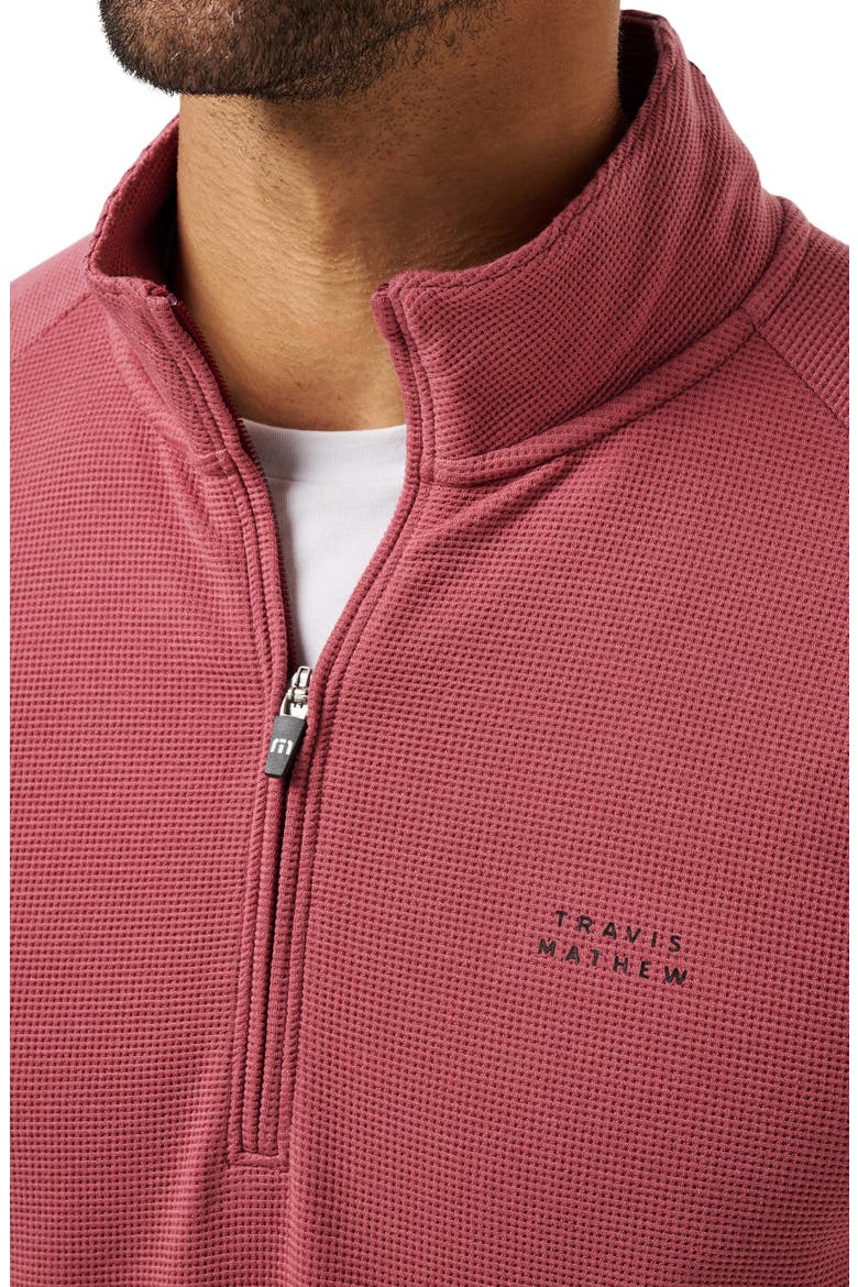 Thermal Quarter Zip Pullover, Alternate, color, ROAN ROUGE