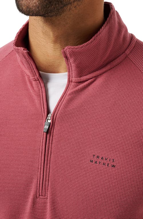 Travismathew Thermal Quarter Zip Pullover In Pink