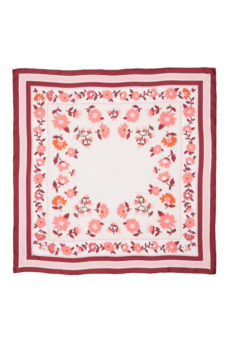 daisy silk scarf, Alternate, color, PINK SAND