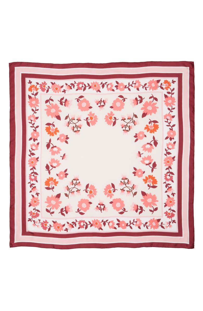 Kate Spade New York daisy silk scarf, Alternate, color, 