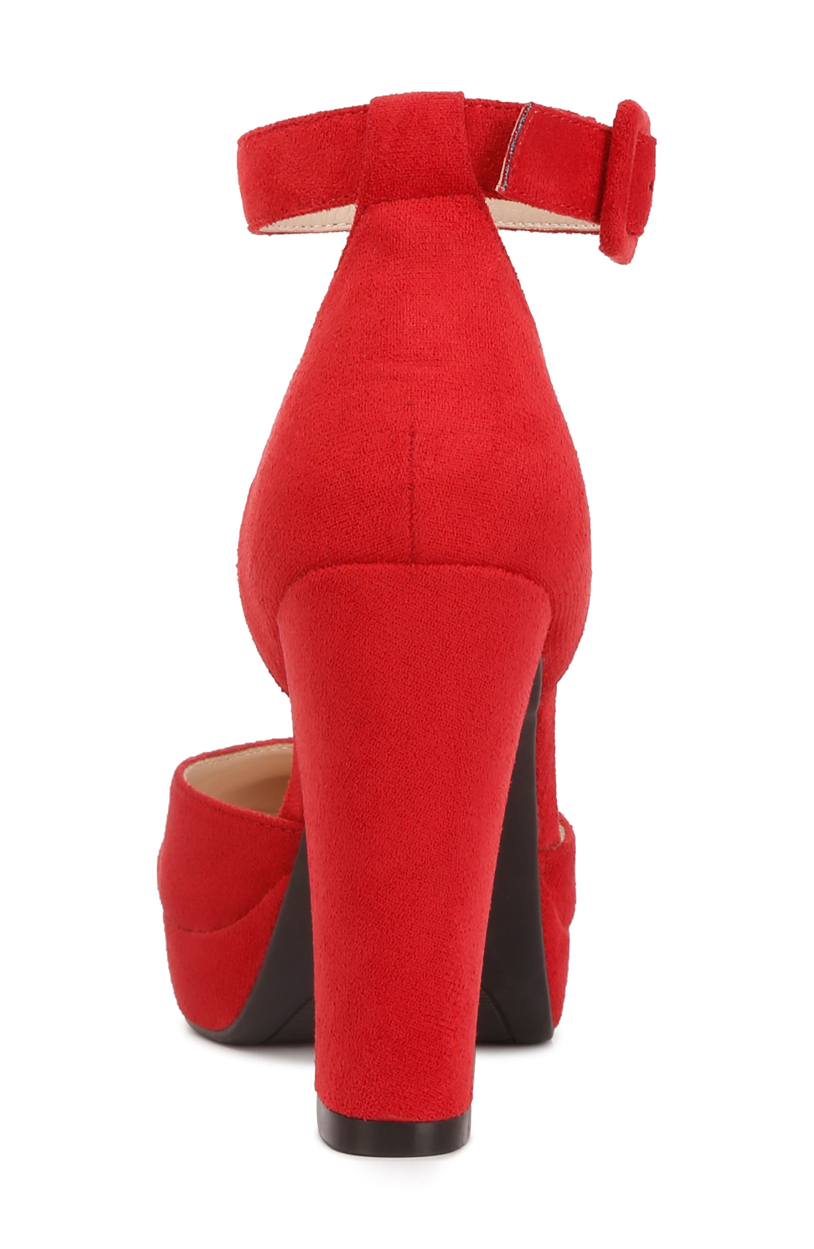 LONDON RAG Inigo Interchangeable Ankle Strap Platform Pump, Alternate, color, Red