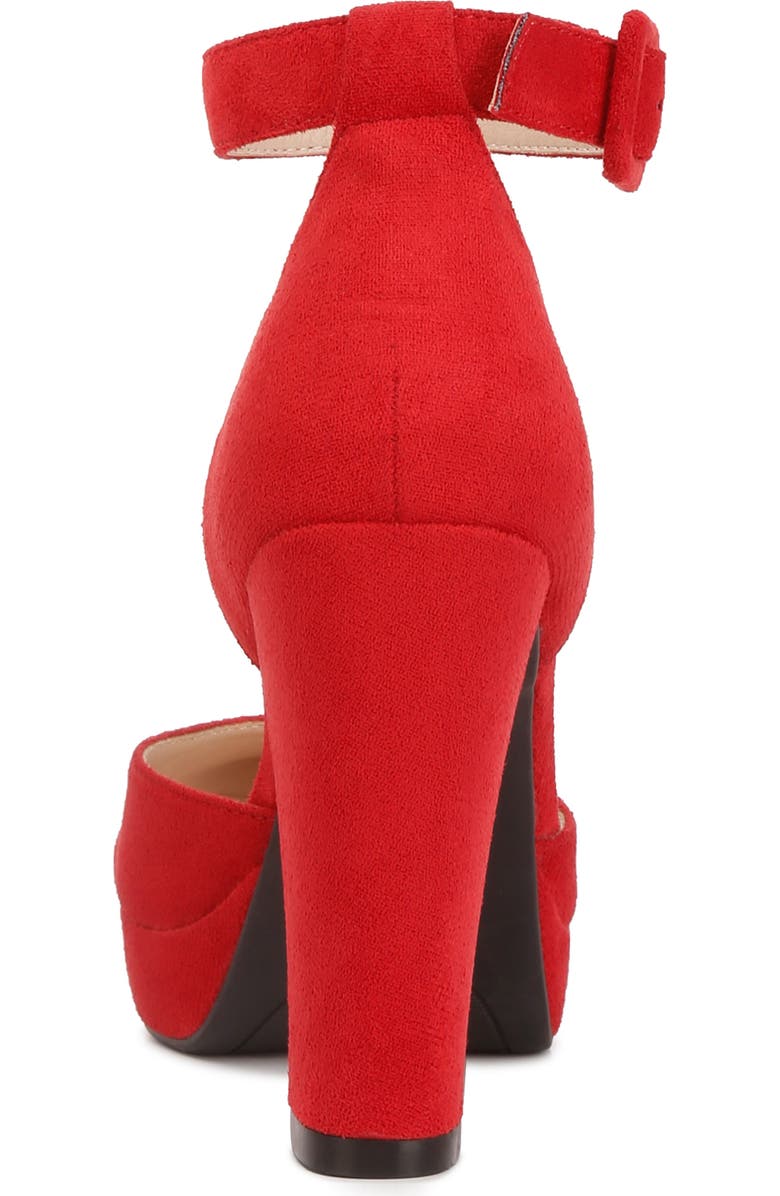 LONDON RAG Inigo Interchangeable Ankle Strap Platform Pump, Alternate, color, Red