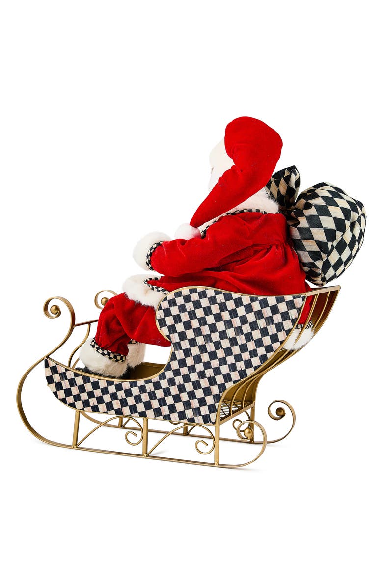 MACKENZIE CHILDS Classic Courtly Check Santa Claus, Alternate, color, Red
