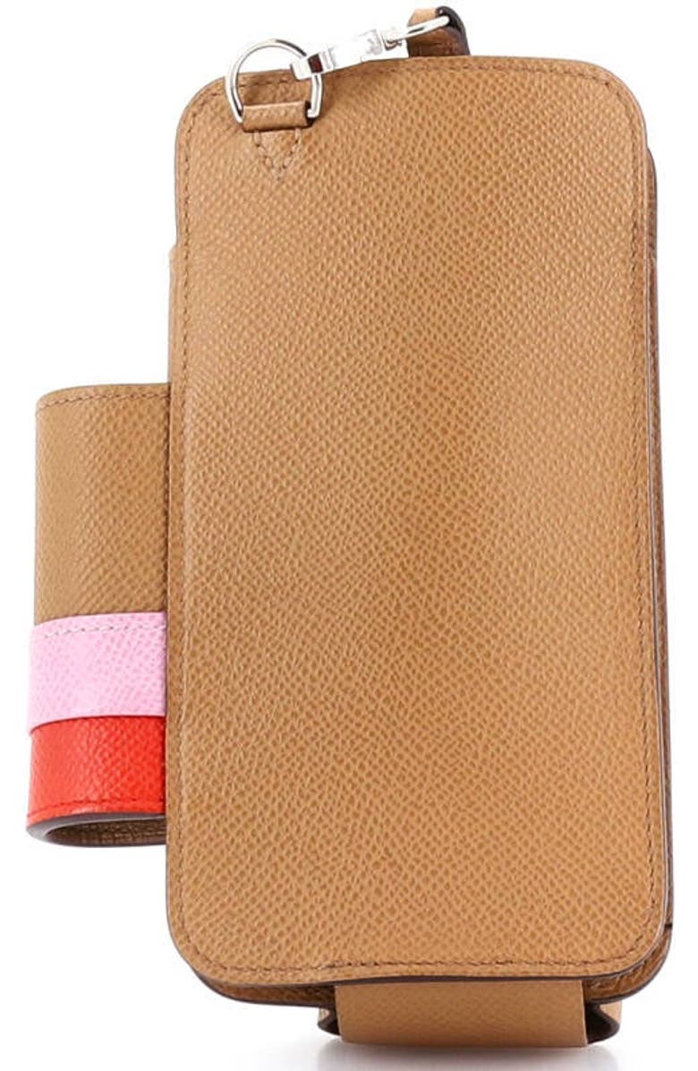 Pre-Owned Hermes Hermesway Phone Case Crossbody Bag Epsom, Alternate, color, Biscuit