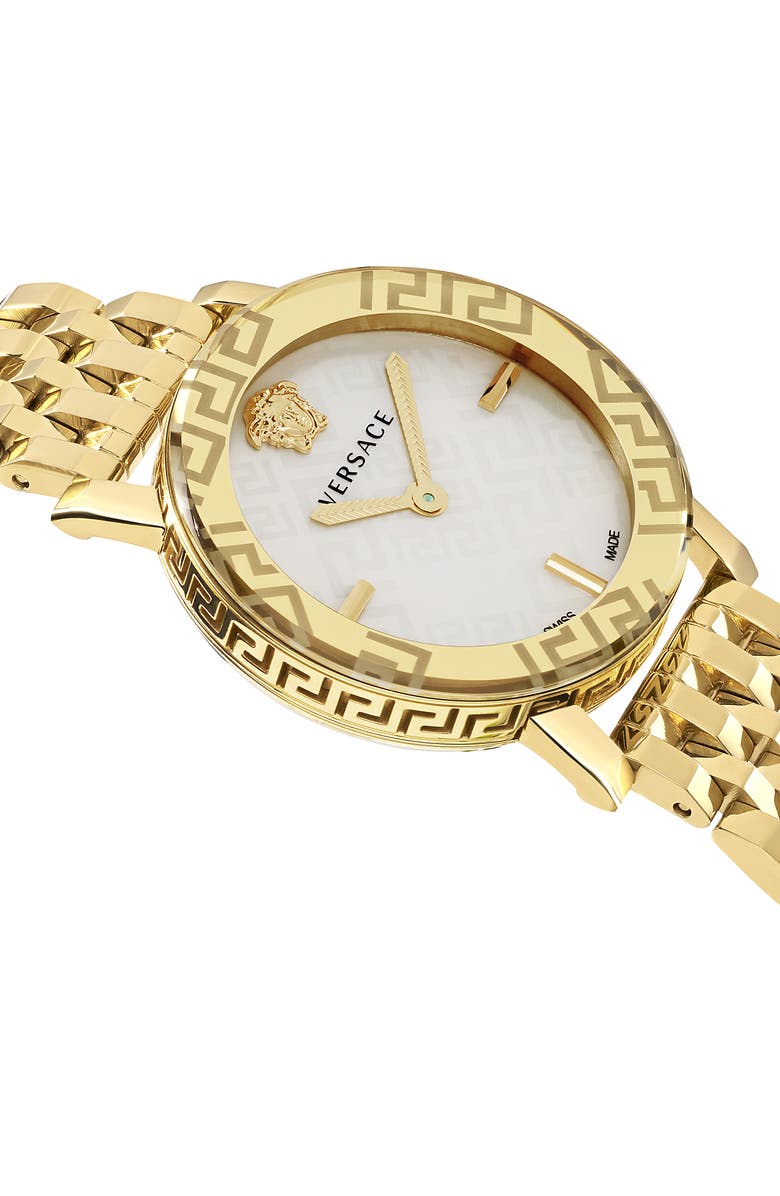 Versace Greca Glass Bracelet Watch, 32mm, Alternate, color, 