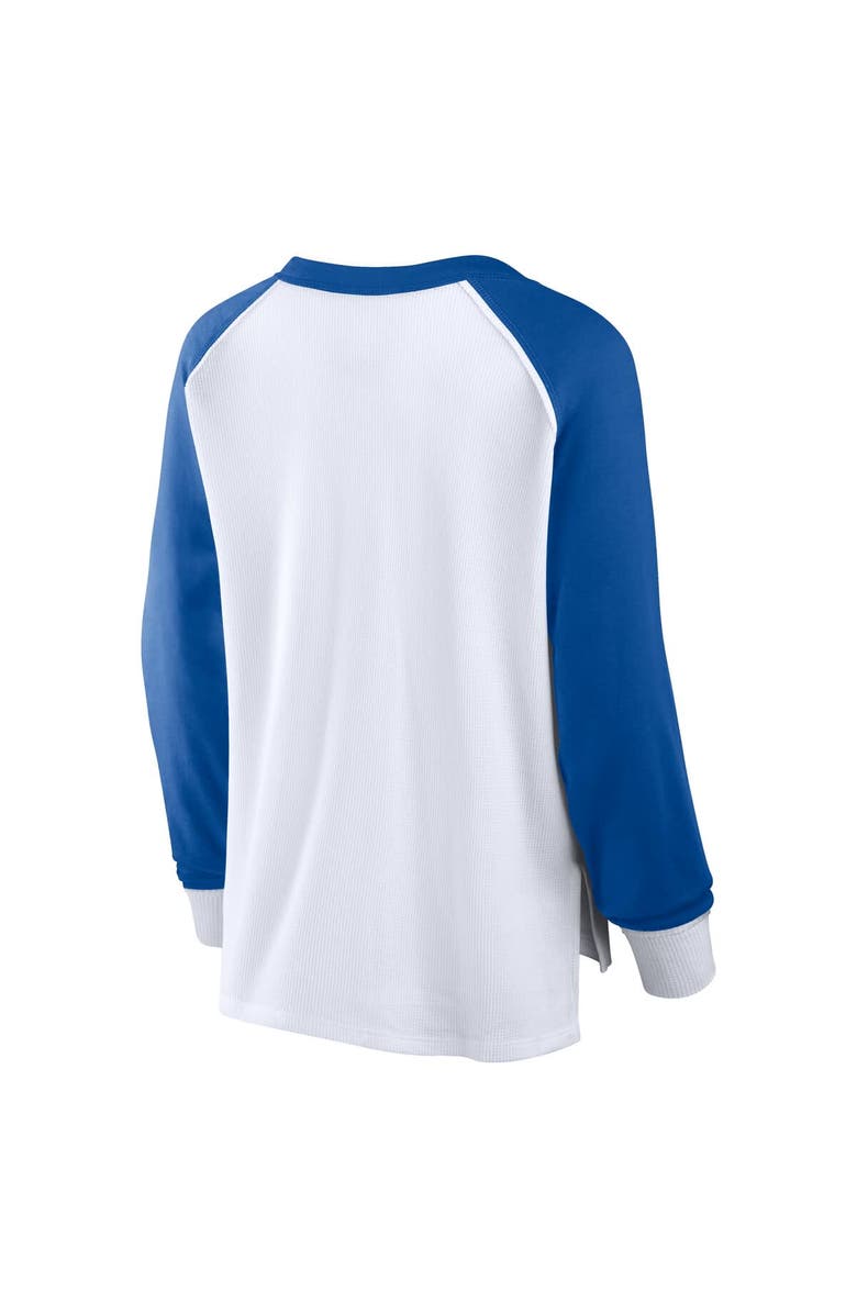 FANATICS Women's Fanatics White New York Knicks Open Lane Waffle Long Sleeve V-Neck T-Shirt, Alternate, color, 