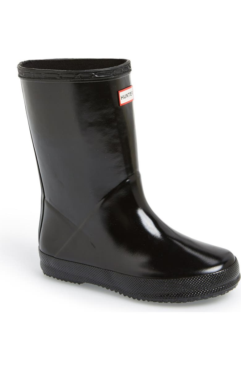 Hunter Kids' First Gloss Waterproof Rain Boot, Main, color,