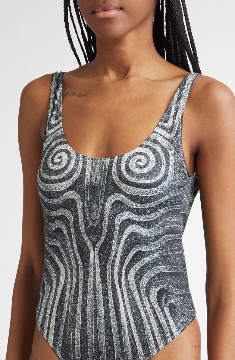 Jean Paul Gaultier Spiral One-Piece Swimsuit, Alternate, color, 