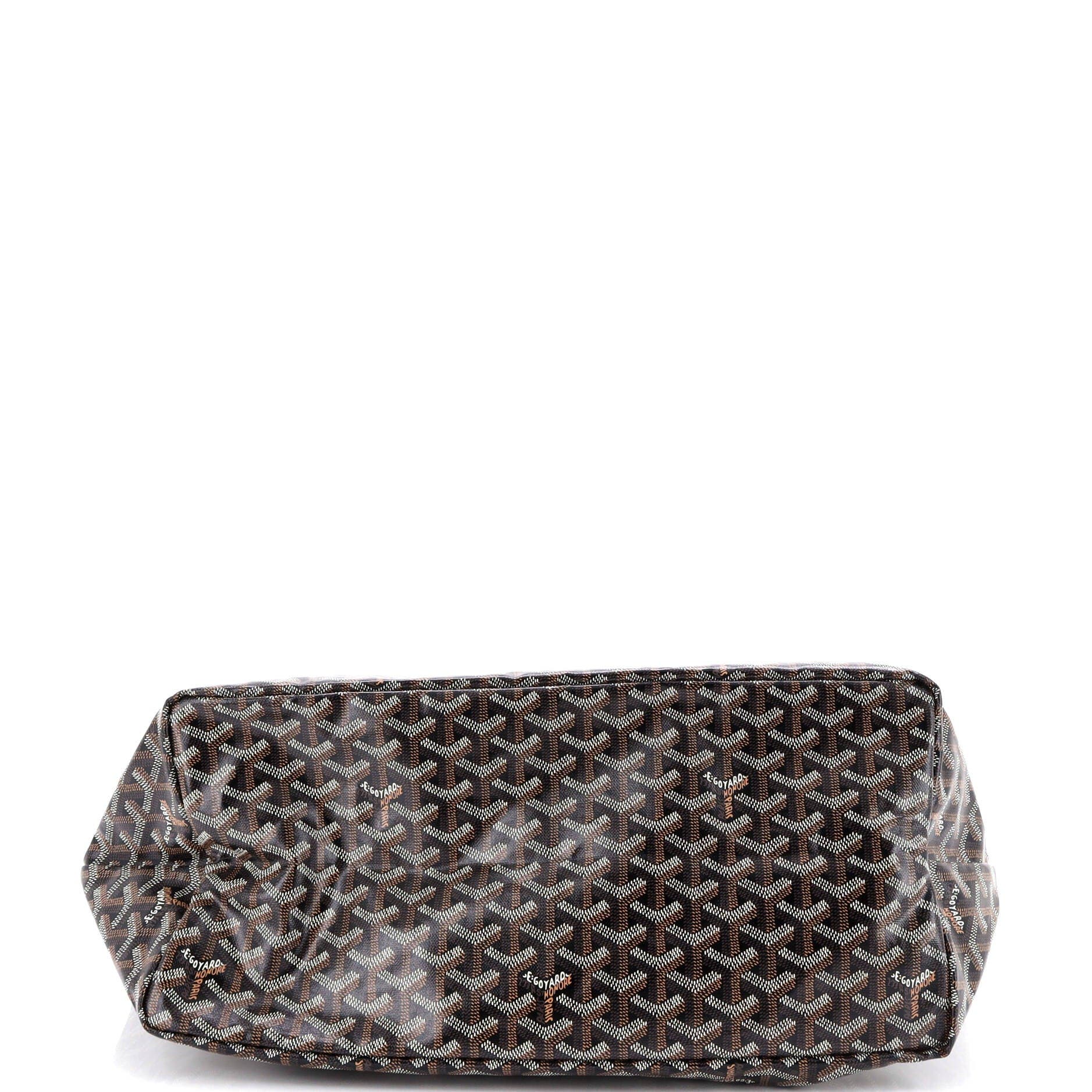 Pre-Owned Goyard Saint Louis Tote Coated Canvas GM, Alternate, color, Black