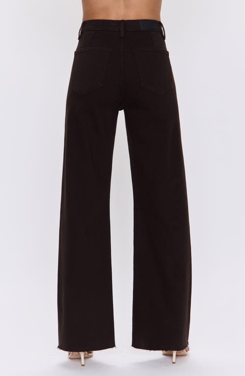 Pistola Penny High Rise Wide Leg Jeans In Mocha In Brown