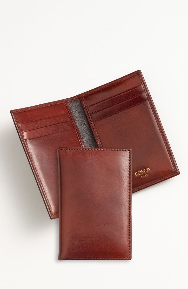 Bosca Old Leather Card Case, Alternate, color, Cognac