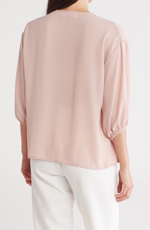 Renee C Scarf Detail Three-quarter Sleeve Top