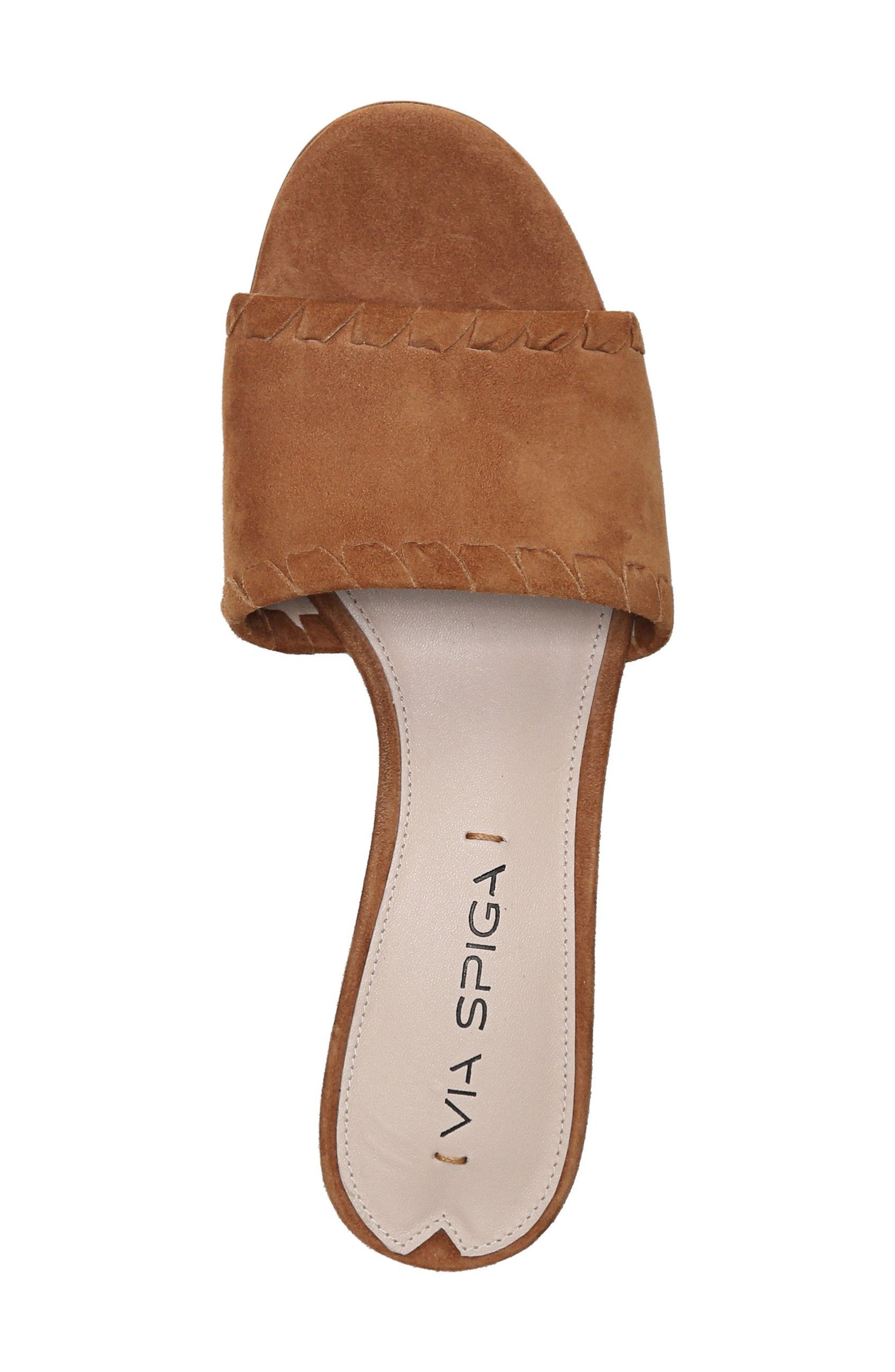 Gwendolyn Slide Sandal, Alternate, color, TAWNY SUEDE