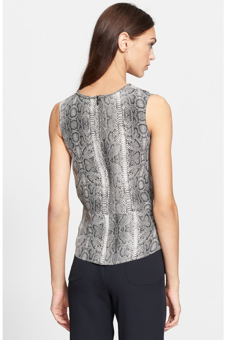 Python Print Silk Top, Alternate, color, GREY