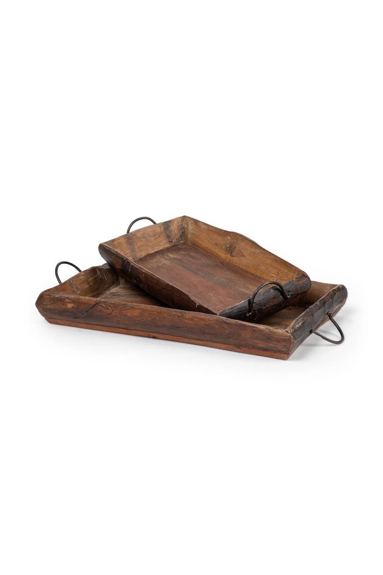 Durone Set of 2 Wooden Live Edge Serving Trays | Nordstrom